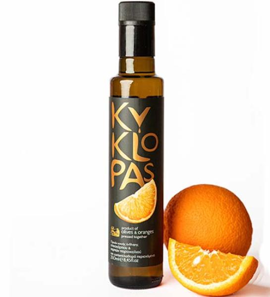 Natürlich aromatisiertes Olivenöl Orange-Kyklopas-250ml