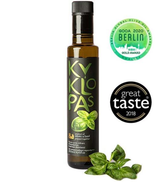 Olive oil dressing Basil-Kyklopas-250ml