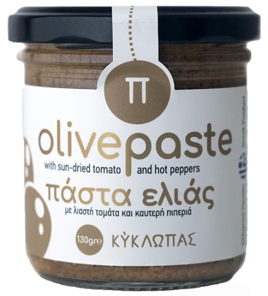 Olive paste with sun-dried tomato & chilli pepper-Kyklopas-130gr