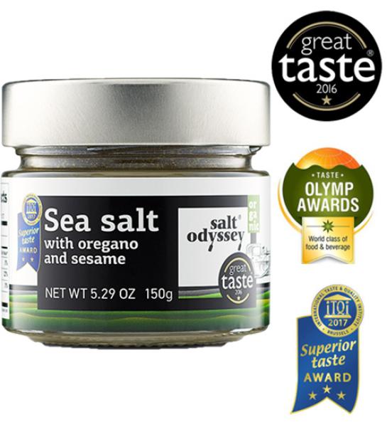 Sea salt with organic oregano and sesame-Salt Odyssey-150gr