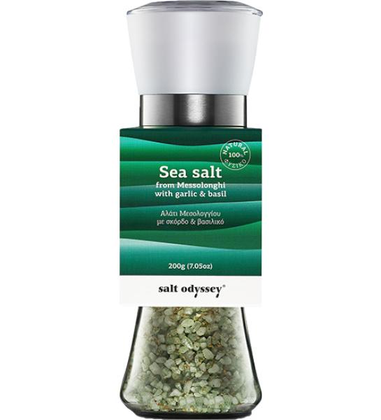 Sea salt with garlic & basil-Salt Odyssey-200gr