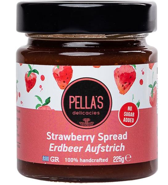 Άλειμμα φράουλας χωρίς προσθήκη ζάχαρης-Pella's Delicacies-225gr