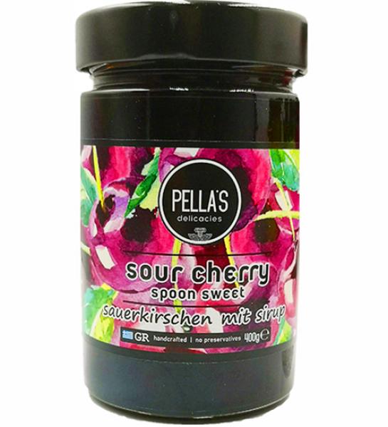 Γλυκό κουταλιού βύσσινο-Pella's Delicacies-400gr