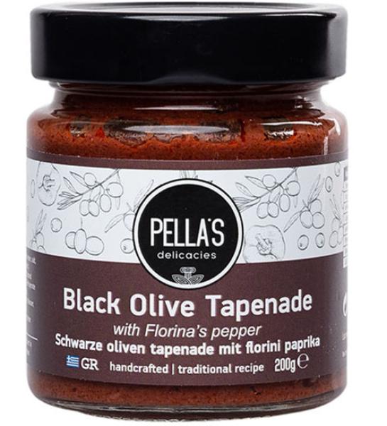 Πάστα μαύρης ελιάς με πιπεριά Φλωρίνης-Pella's Delicacies-200gr