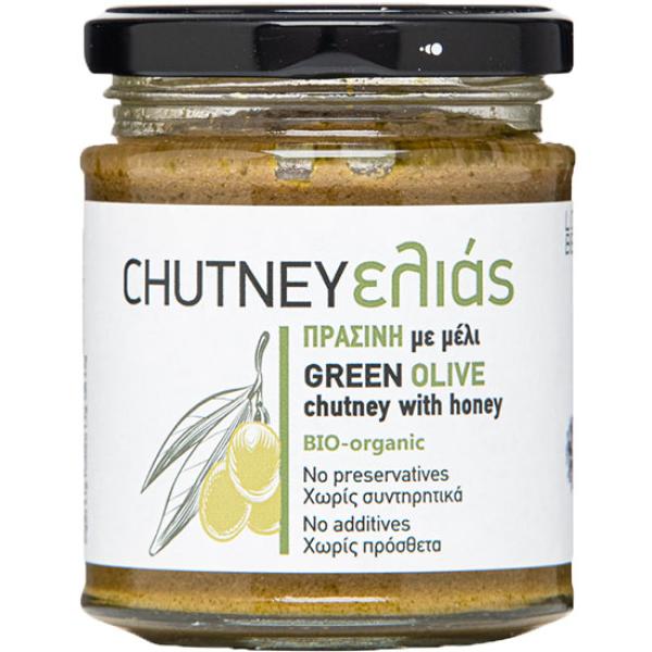Organic green olive chutney with honey-Olea tree-180gr