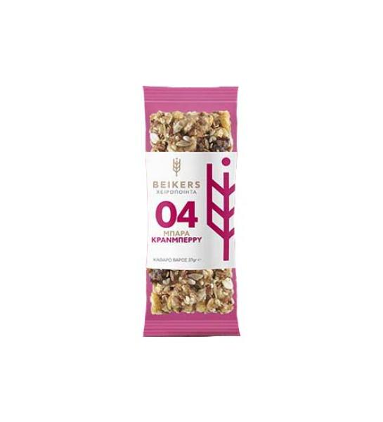 Cereal bar with honey & cranberry-Beikers-50gr