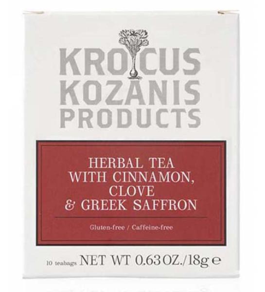 Herbal tea with cinnamon, clove & saffron-Krocus Kozanis Products-18gr