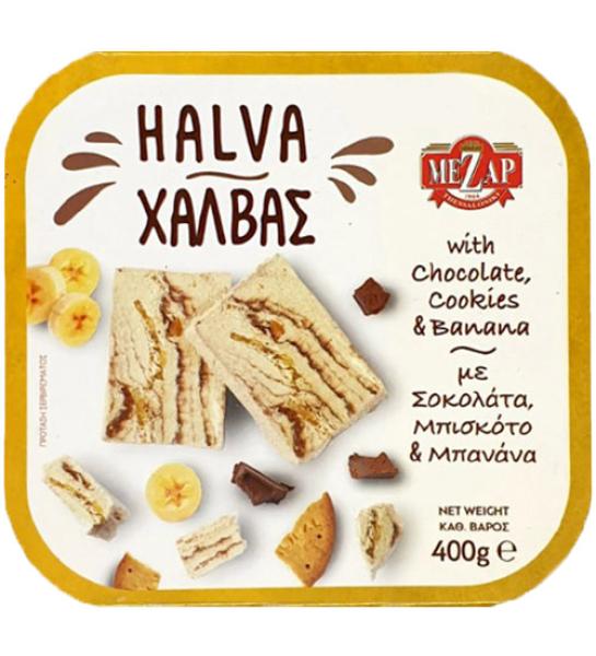 Halva with chocolate, cookies & banana-MEZAP-400gr