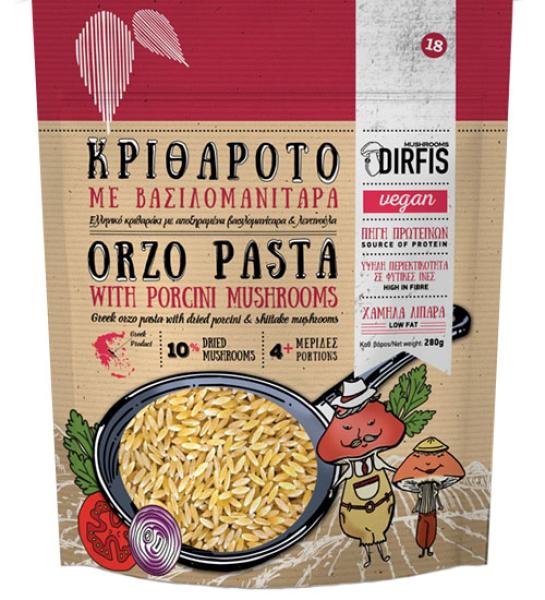 Orzo pasta with Porcini mushrooms-Dirfis-280gr