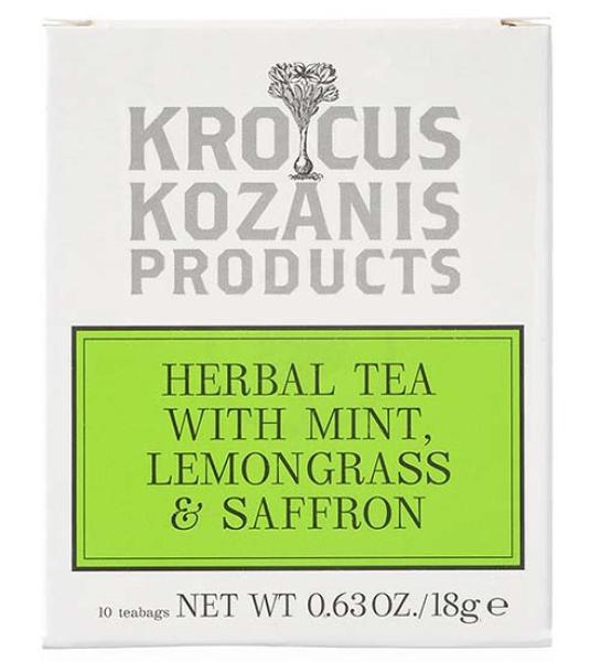 Herbal tea with mint, lemongrass & saffron-Krocus Kozanis Products-18gr
