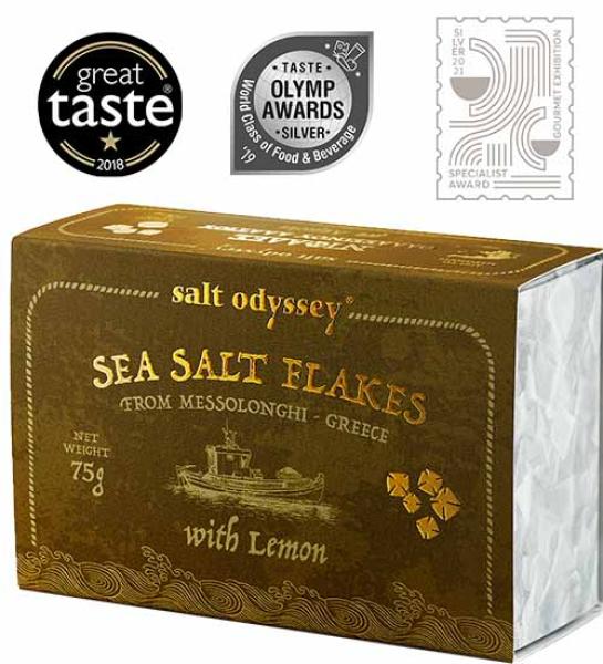 Sea salt flakes with lemon-Salt Odyssey-75gr