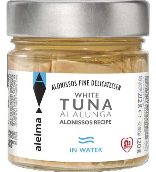 White tuna Alalunga Alonnisos in water-Alelma-212gr