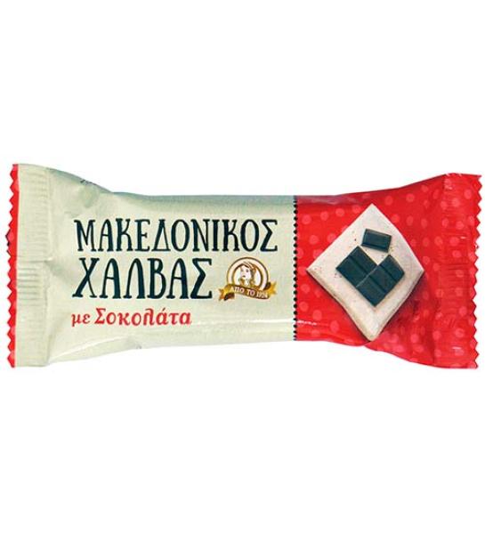 Vanilla halva bar with chocolate-Haitoglou-40gr