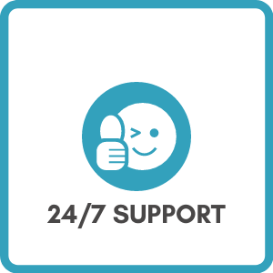 24/7 support. Just contact us